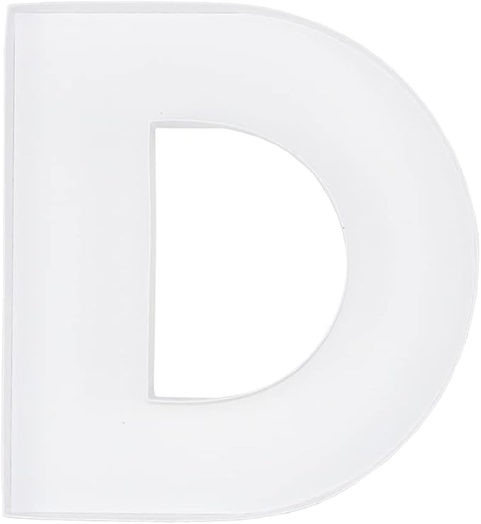WENPACK 12.5" Cardboard Letter Shaped Mache Decorative Strawberries Fillable Sweets Confectionery Box with Clear Lid (White, D)