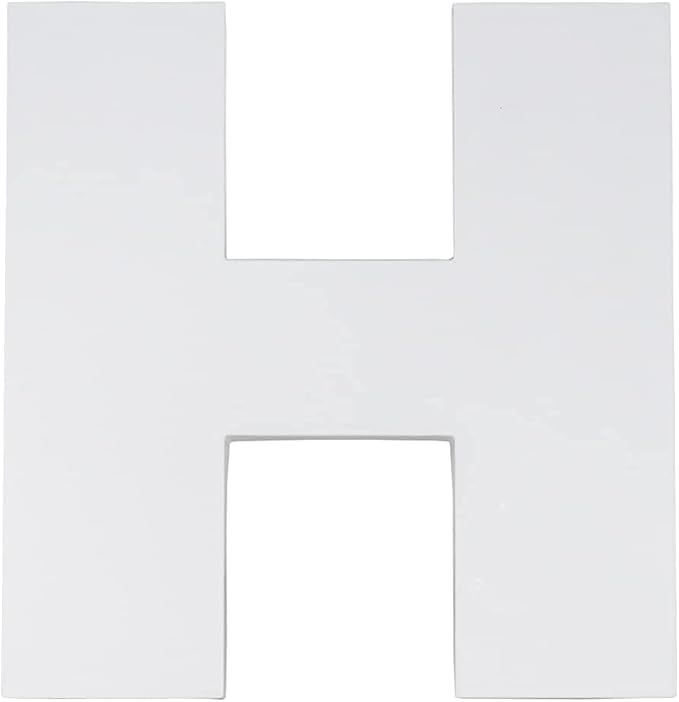 WENPACK 12.5" Cardboard Letter Shaped Mache Decorative Strawberries Fillable Sweets Flower Box with Clear Lid (White, H)
