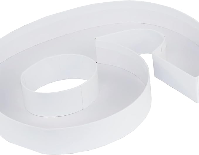 WENPACK 12.5" Cardboard Letter Shaped Mache Flower Strawberries Fillable Sweets Confectionery Packaging Box with Clear Lid (White, 6or9)