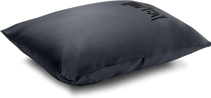 DozyBoy Fluff and Stuff Comfort Pillow | Queen Size Memory Foam Pillows, Chiropractor Designed and Approved 2-in-1 Back Support and Bed Pillows | Fully Adjustable Pillow (Black, Queen (Pack of 1))