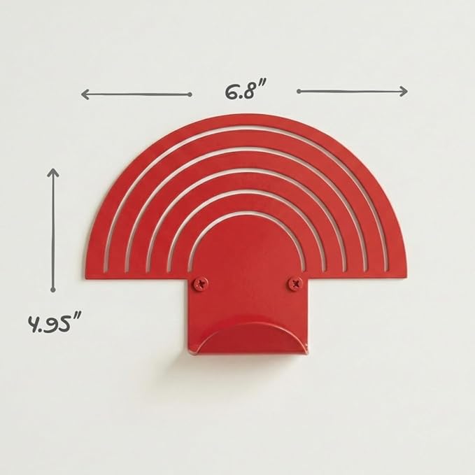 Rainbow Red Wall Hooks – Heavy-Duty Metal Hooks for Hanging | Stylish & DecoraƟve Coat Hook for Backpacks, Towels & Bags | Durable, Minimalist Wall Organizer for Kids' Room & Playroom