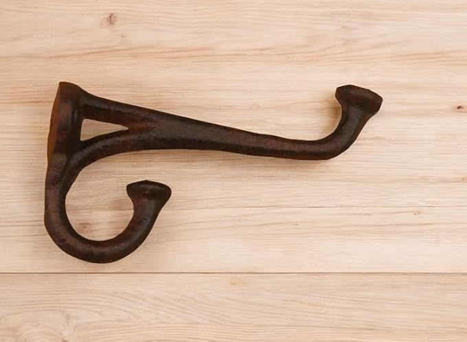 Midwest Craft House 8 Rustic Cast Iron Coat Hat Wall Hooks Restore School Farm Towel Bath Kitchen