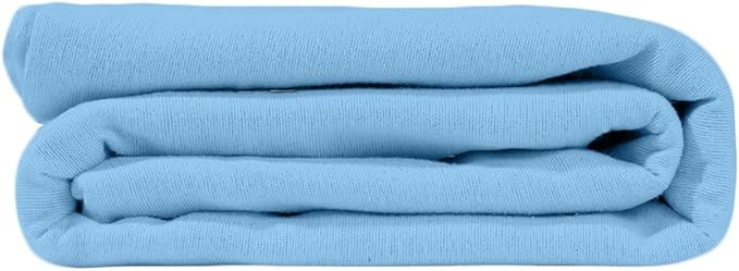 Avalon Bedding Hospital Blankets Twin Size 100% Cotton Thermal Blanket Hospital Style Blanket - Lightweight Hospital Blanket - Hospital Blankets - General Hospital Blanket Twin 66x90 Inches (Blue)