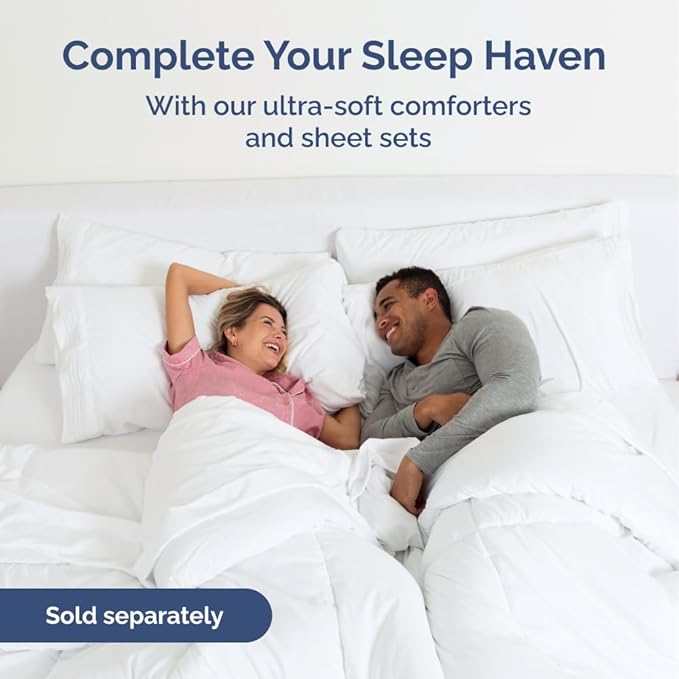 Wrap Around Dust Ruffle Bed Skirt - Navy Blue - for Queen Size Beds w/ 16 Inch Drop - Easy Fit Elastic Strap - Adjustable Pleated Bedskirt with Brushed Fabric, Wrinkle Free Women, Men, Kids and Teens