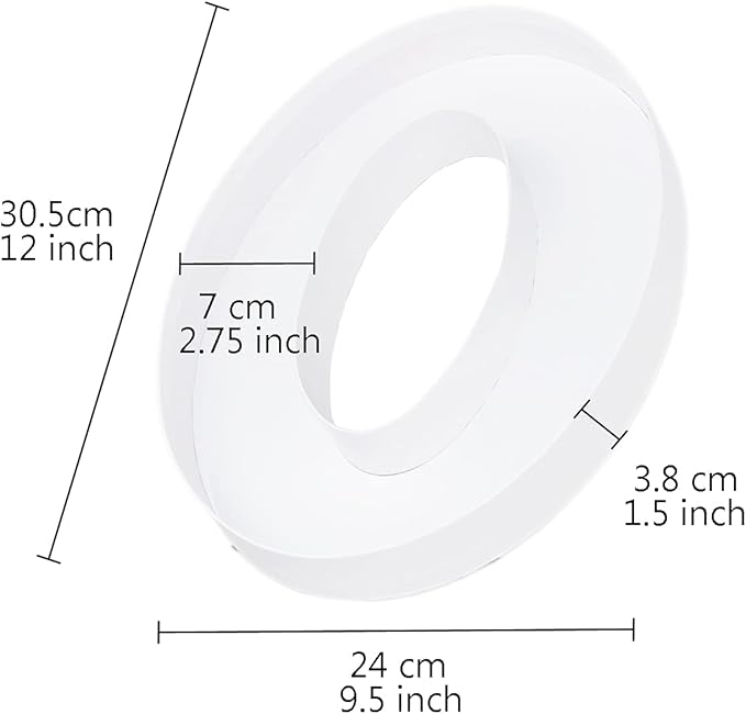 WENPACK 12.5" Cardboard Number 0 Shaped Mache Decorative Strawberries Fillable Sweets Candy Box with Clear Lid (White, 0)