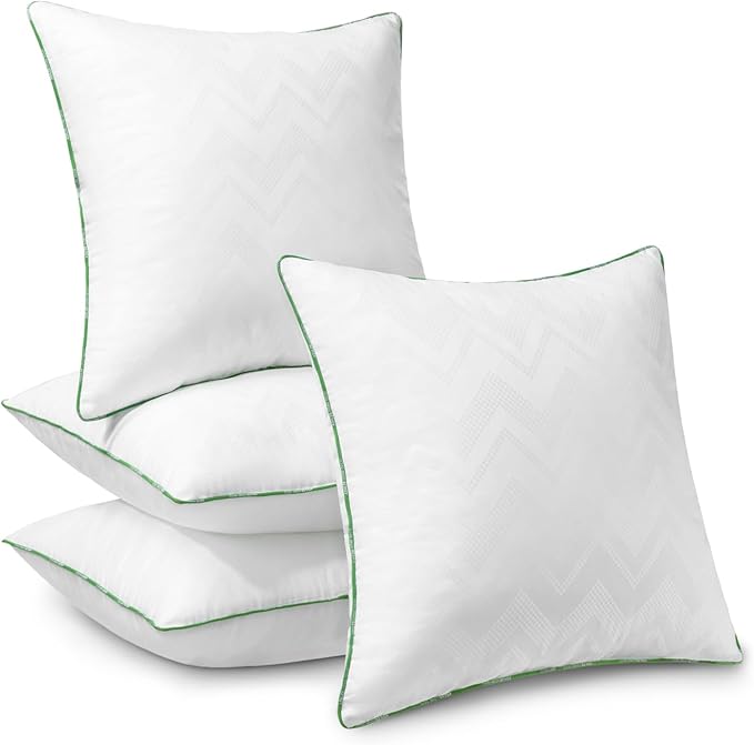 Ashler 24x24 Pillows Insert (Set of 4) - Throw Pillow Inserts with 100% Cotton Cover - 24 Inch Square Interior Sofa Stuffer Pillow Inserts -Decorative White Couch Pillow