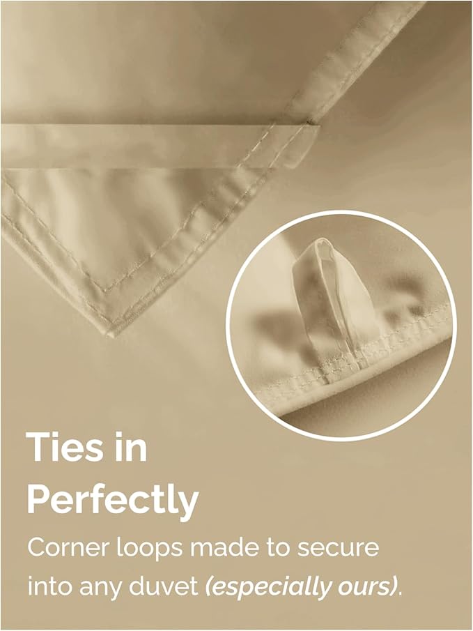 Queen Size, Beige Alternative Down Comforter - Warm and Lightweight - Luxury and Breathable Hotel Quality Bedding Set - All Season Fluffy and Cozy Oversized Cooling Microfiber Duvet Insert Comforter