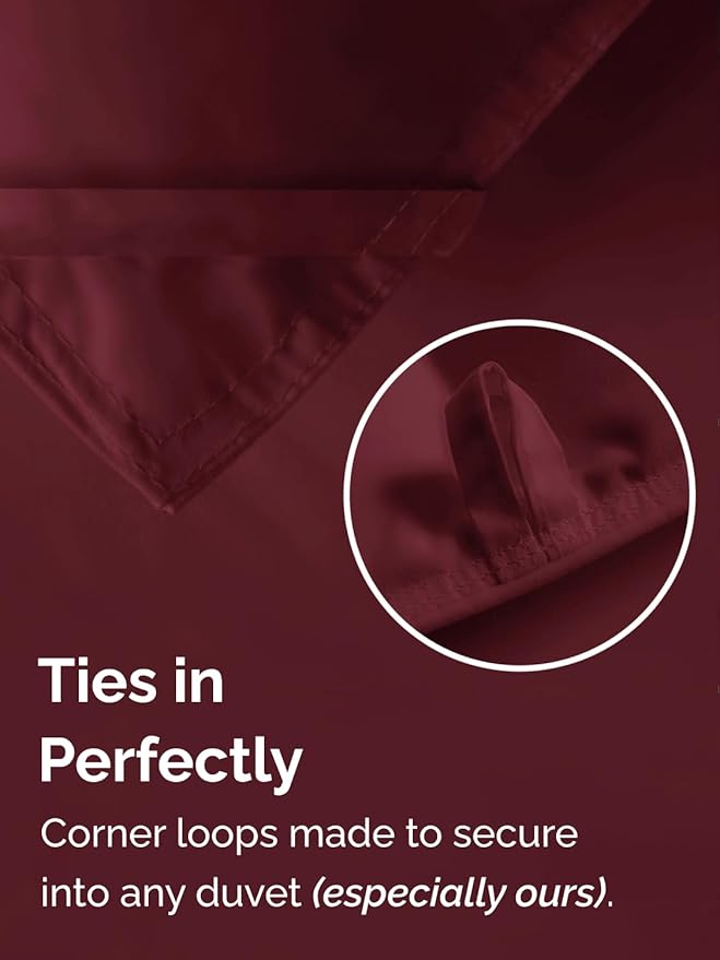 Twin Size, Burgundy Alternative Down Comforter - Warm & Lightweight, Luxury and Breathable Hotel Quality Bedding Set - All Season Fluffy and Cozy Oversized Cooling Microfiber Duvet Insert Comforter