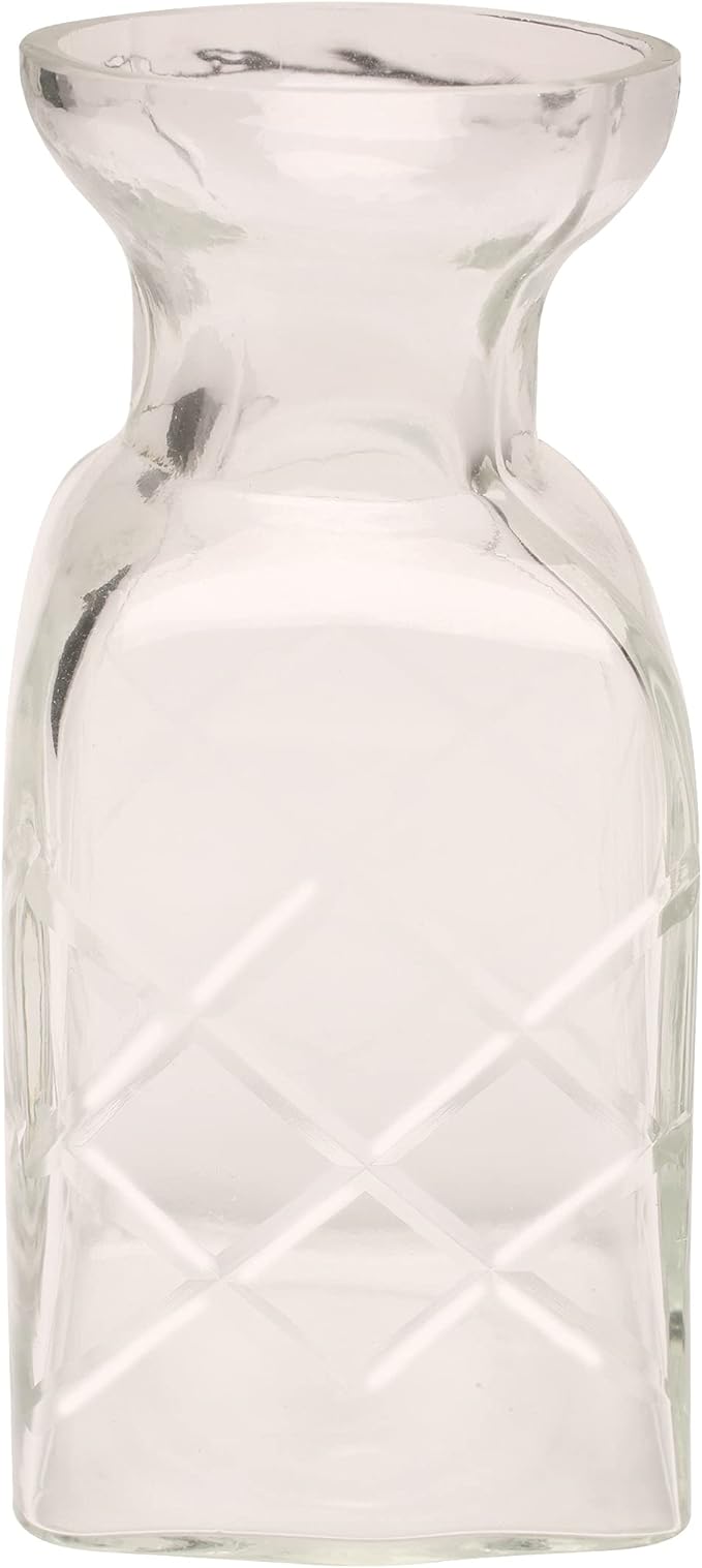 ART & ARTIFACT Mini Vases for Flowers - Small Glass Vases, Clear 5 Vase Set Single Bud Vases for Flowers, Room Decor - Clear