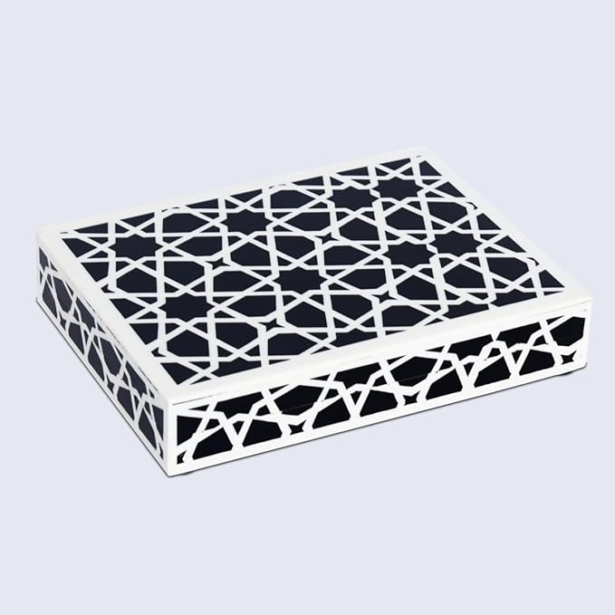 Handicrafts Home Decorative Box 8x6 – Photo Storage Box, Jewelry Organizer, Modern Decorative Storage Box with Lid, Bohemian Table Décor, Vintage Keepsake Box for Shelf or Coffee Table Décor