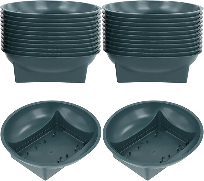 Lnrueg 24 Pcs Floral Supplies Green Bowls for Flower Arrangements, Floral Arrangements Bowls for Holiday Wedding Fresh Flower Decoration Supplies
