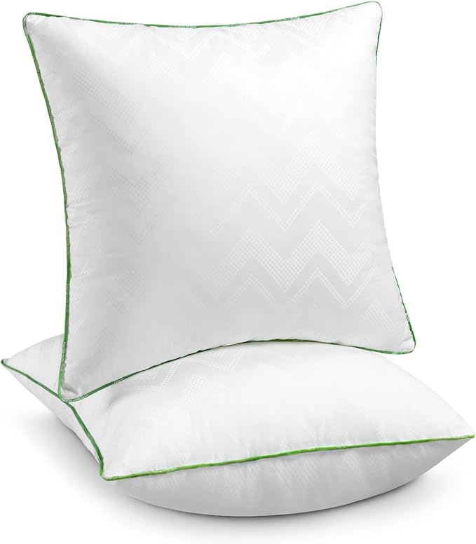 Ashler 26x26 Pillows Insert (Set of 2) - Throw Pillow Inserts with 100% Cotton Cover - 26 Inch Euro Pillows Sofa Stuffer Pillow Inserts -Decorative White Couch Pillow