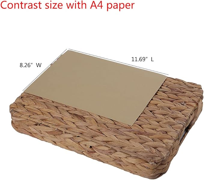HODAKJUE Grass Weaving Tray, Grass Storage Bins for Fruit or Tea,Arts and Crafts. (Tray-A-M)