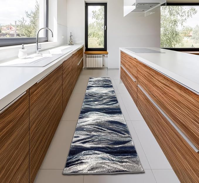 Keen Home Design Area Runner Rugs - 2x8 Non-Shedding, Abstract Runner for Kitchen, Living Room, Bedroom, Dining Room, Entryway - Size: 2'8" x 7'7", Multi