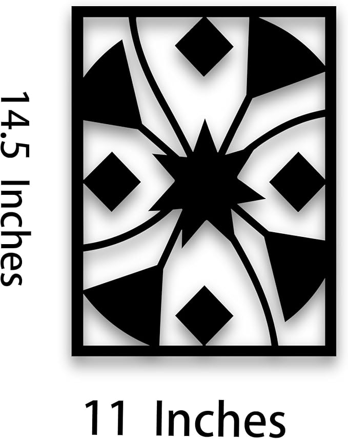 GlintHome Minimalist Wall Art - Black Abstract Metal Wall Decor 3D Textured Metal Wall Sculptures for Living Room Bedroom Bathroom Study Room