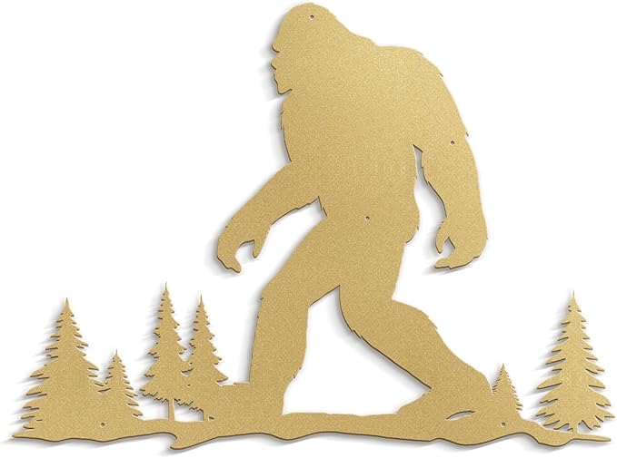 SIGNLEADER Metal Wall Art Decor Orangutan Walking Minimalist Modern Abstract Wall Sculpture Hangings Home Decoration for Living Room, Bedroom, Bathroom, Kitchen, Outdoor - 18" Gold