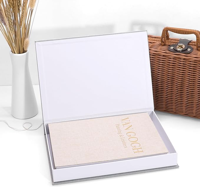 Premium Decorative Books - Set of 2 - Linen Storage Box for Coffee Table Faux Decor Boxes for Bookshelf Fake Books for Decoration for Living Room - Modern Home (Beige & Sage)