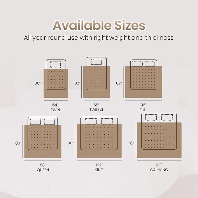 Utopia Bedding Comforter Duvet Insert, Quilted Comforter with Corner Tabs, Box Stitched Down Alternative Comforters King Size (Beige)