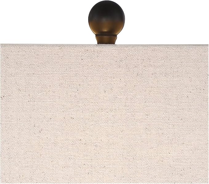 360 Lighting Aston 26" High Open Rectangle Modern Table Lamp Black Finish Metal Single Fabric Off-White Shade Living Room Bedroom Bedside Nightstand House Office Home Kitchen Entryway
