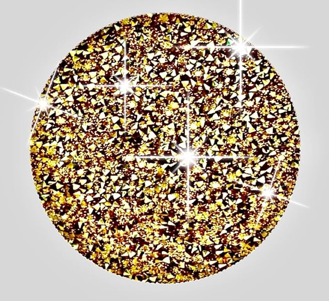 Gold Placemats Gold Heat Resistant Mat Crushed Diamond Decor Rhinestone Decor Fall Decorations for Home Bling Sparkly Mat 15 inch-1Pcs