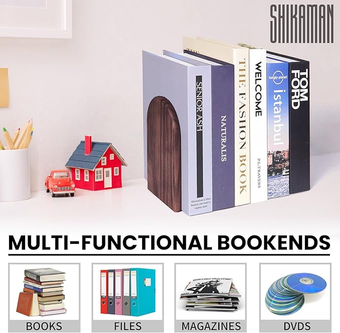 Book Ends,Bookends Wood Book Ends Universal Economy Bookend (1, Large)