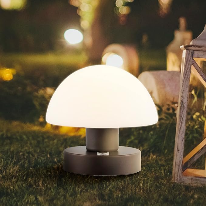 JONATHAN Y JYL7113A Zoe 5.75" Bohemian Farmhouse Iron Rechargeable Integrated LED Table Lamp Contemporary Bedside Desk Lamp for Bedroom Living Room Office, Oil Rubbed Bronze/White