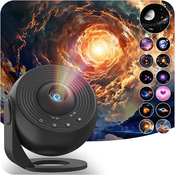 Galaxy Projector Pro, 13 in 1 HD Planetarium Projector Pro for Bedroom, Galaxy Star Night Light Projector for Adults Gaming Room/Party/Home Décor (Black)