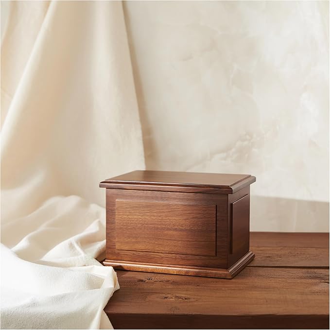 Walnut Wooden Urn for Adult Human Cremation Ashes Handcrafted Decorative Urns Wooden Urn