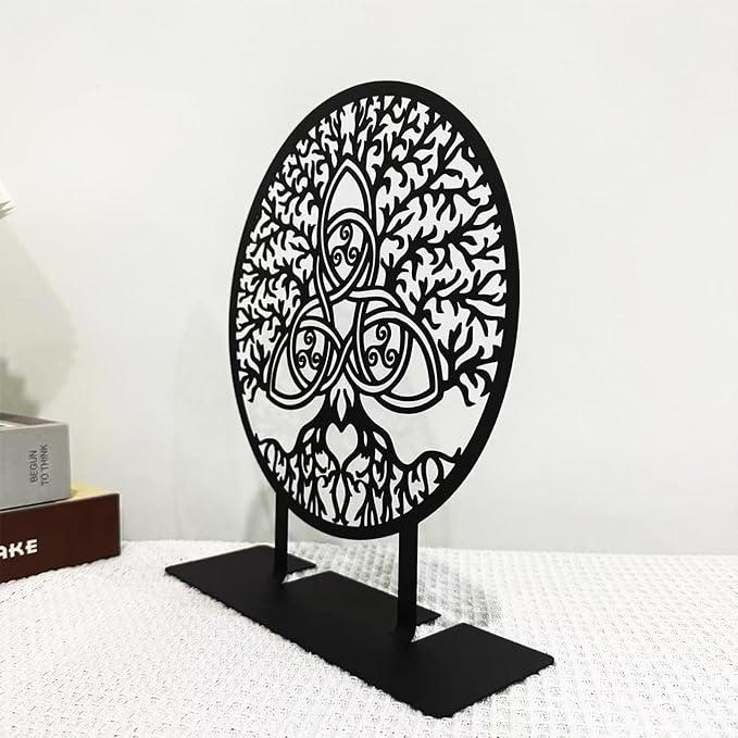 Metal Tree of Life Tabletop Decor, Celtic Knot Tree of Life Decor, Table Top Ornaments, Shelf Console Decoration, Tabletop Decorative Accents, Living Room Table Decoration