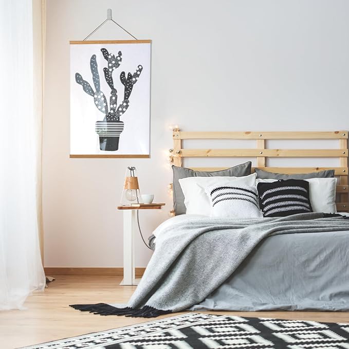 Custom Photo Prints with Magnetic Hanger Frame Canvas Poster Prints With Your Photos Personalized Pictures Wall Art Decor Framed Gift for Mom/Women(24''x30'')