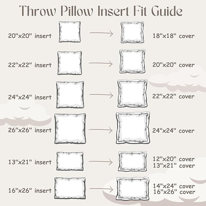 CLOUDOTE Goose Feather Down Throw Pillow Insert (24"x24", Pack of 1), Decorative Pillow for Sofa, Couch, Bed, Chair Cushion
