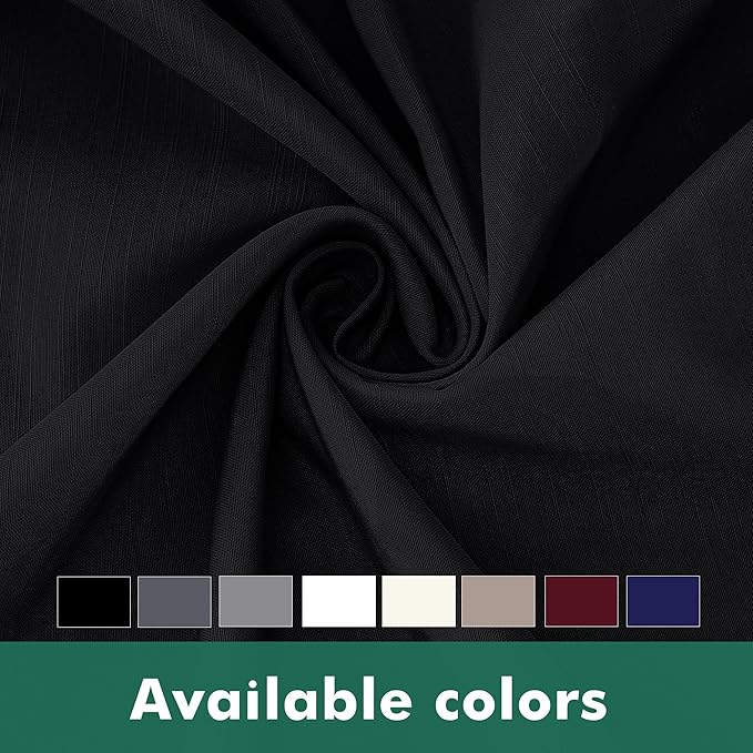 Biscaynebay Wrap Around Bed Skirts with Split Corners for Full Beds 18" Drop, Black Adjustable Elastic Dust Ruffles Easy Fit Wrinkle Resistant Silky Luxurious Fabric Machine Washable