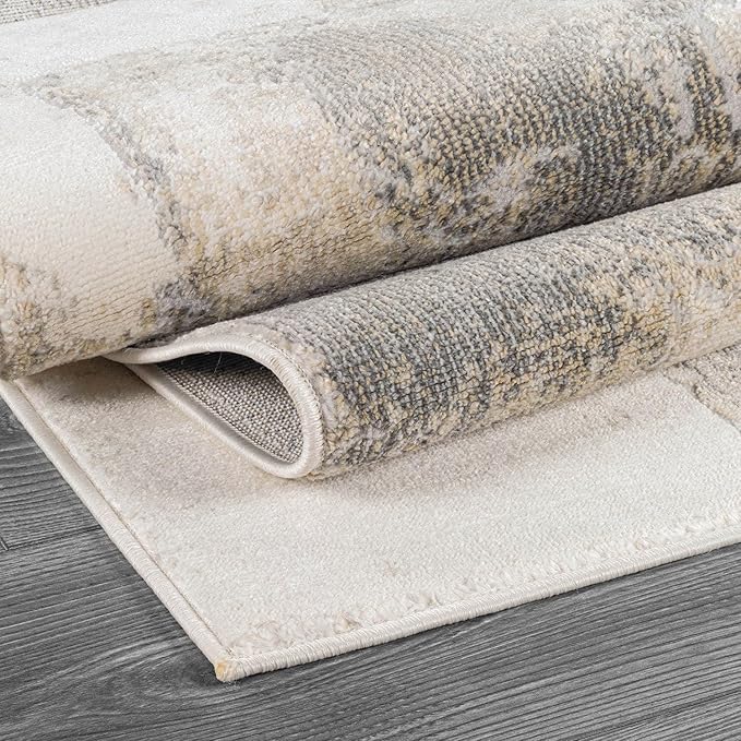 Beverly Rug Modern Abstract Runner Rug 2x7 Luxury Ultra Soft Vintage Indoor Area Rugs for Living Room Stain Resistant Non Shedding Indoor Carpet Alfombras para Salas Modernas (2 x 7 Gray)