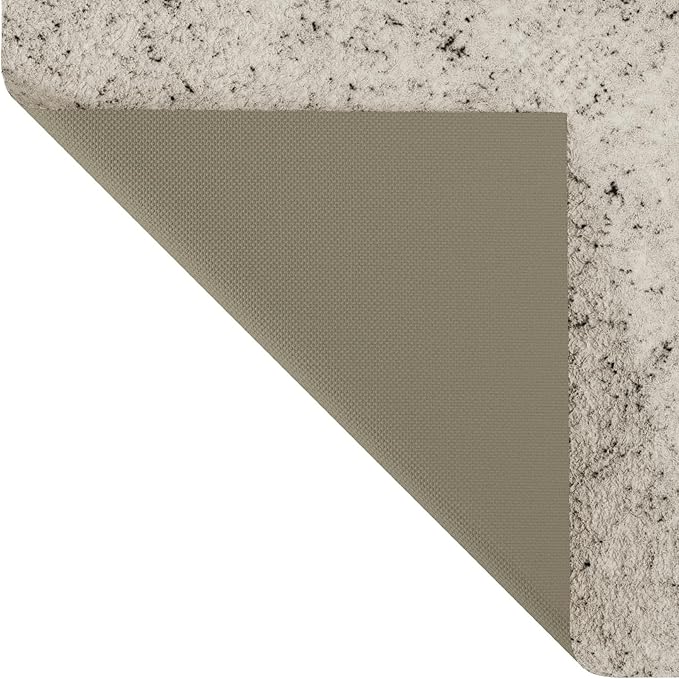 Ottomanson 7'8" x 12' Non-Slip Rug Pad Gripper 1/12 Inch Ultra Thin Dual Surface Felt + Rubber Gripper - Safe for All Floors, Cream