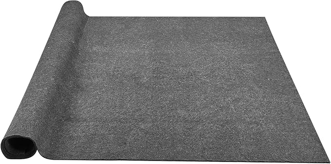 VEVOR Rug Pad Without Slip Resistance, 1/4" Thick 4'x6'(7.875' Actual) Dual Surface Protective Cushioning Carpet Pad, Polyester Felt + Latex, 1-2㎡ Area Carpet Padding Rug Cushion for All Floors, Gray