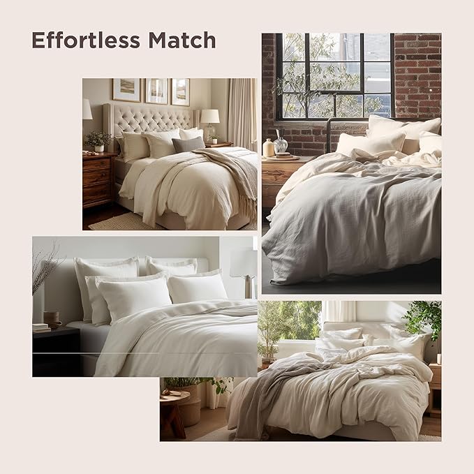 Bedsure Duvet Cover King Size Only - Prewashed Cotton-Like Extra Soft All Season Bedding, Includes 1 Duvet Cover 104x90 Inches with Zipper Closure, White, Comforter Not Included