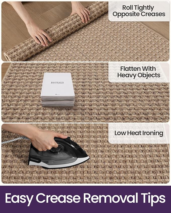 DEXI Dirt Trapper Door Mat, 31x48 Washable Doormat, Dirt Resistant and Absorbent, Easy Clean Low-Profile Floor Rugs for Entryway, Front Door, and Inside Entrance, Checkered Beige