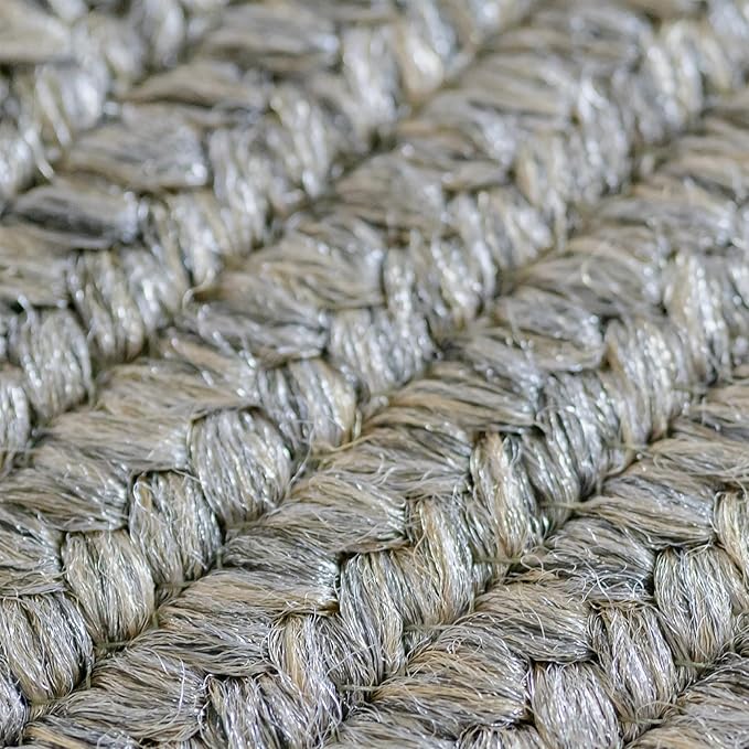 Smoke Grey Small Braided Rug 20"x30" - Rectangle, Indoor Outdoor Washable - Country Decor for Bathrooms and Entryways - Beautiful, Durable, Waterproof, Pet Friendly and Soft