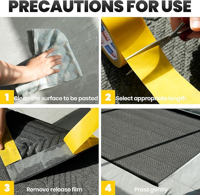 ADHES Double Sided Carpet Tape for Area Rugs – 2 Inch x 30 Yards x 2 Rolls, Heavy Duty Adhesive, Residue-Free, Rug Grippers for Hardwood Floors, Tile, and Carpeted Surfaces