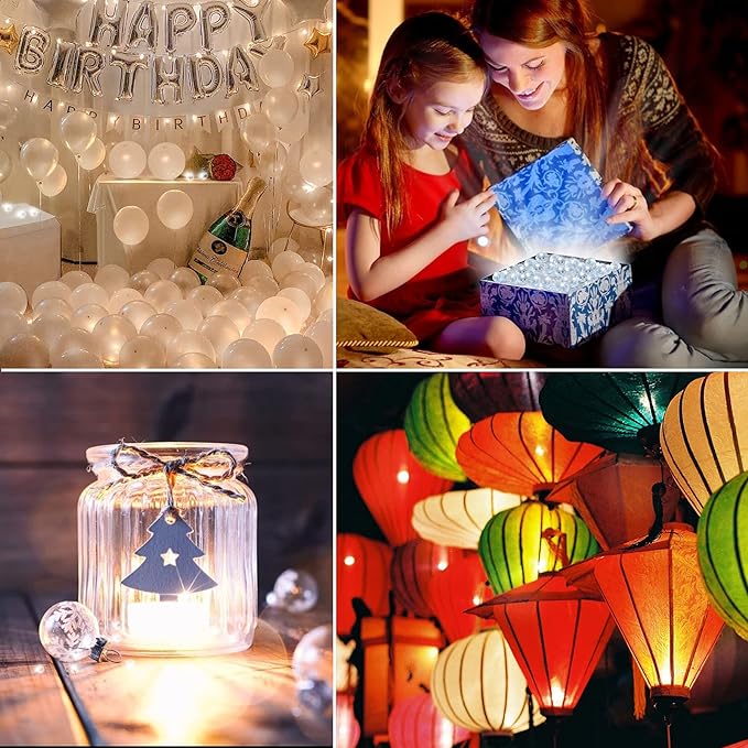 Aogist 50pcs Red Balloon Lights,Long Standby Time Waterproof Mini Light,Battery Powered,Round LED Ball Lamp for Latex Balloon Paper Lantern Party Wedding Festival Christmas Halloween Decorative