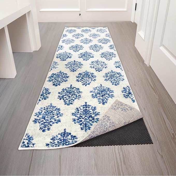 Veken Runner Rug Pad Gripper for Hardwood Floors, Non Slip 2x6 Ft Black Rug Pads for Area Rugs, Thick Rug Grippers for Tile Floors, Under Carpet Anti Skid Mat, Keep Your Rugs Safe and in Place