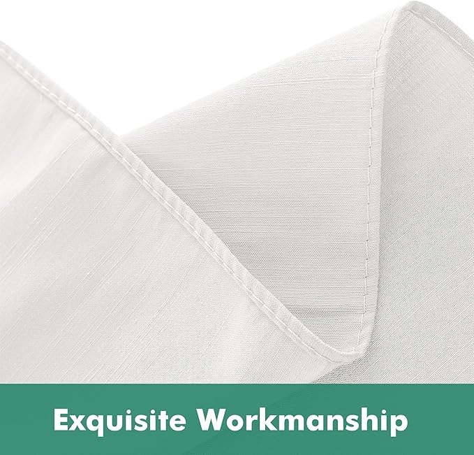 Biscaynebay Wrap Around Bed Skirts with Split Corners for Queen Beds 17" Drop, Ivory Elastic Dust Ruffles Adjustable Easy Fit Wrinkle & Fade Resistant Silky Luxurious Fabric Machine Washable