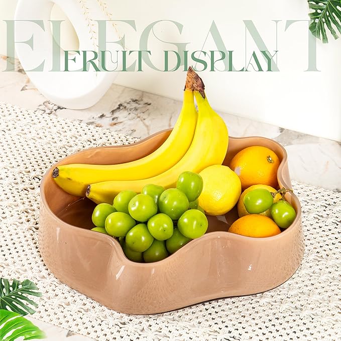 Modern Glass Decorative Bowl for Kitchen & Home Decor – Handmade Unique Design Key Bowl for Entryway Table, Living Room, Premium Candy Bowl, Fruit Bowl for Kitchen Counter