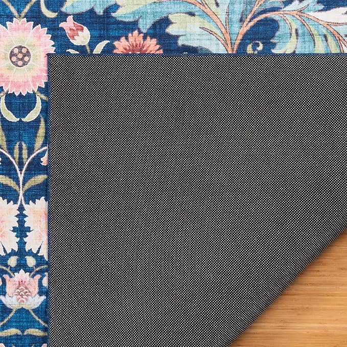 Gertmenian Indoor Boho Area Rug | Home Decor for Entryway, Bedroom, Living Room, Office, Kitchen | Non Slip, Soft, Printed Accent Rugs | Altair, Navy, 5x7 Standard, 24511