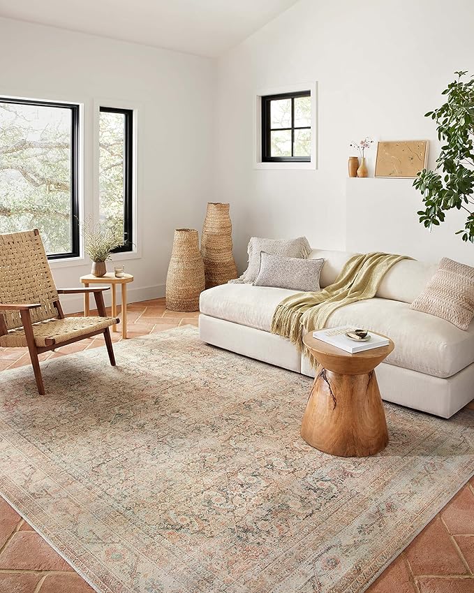 Loloi Adrian Collection ADR-01 Natural/Apricot 2'-6" x 9'-6", .19" Thick Runner Rug