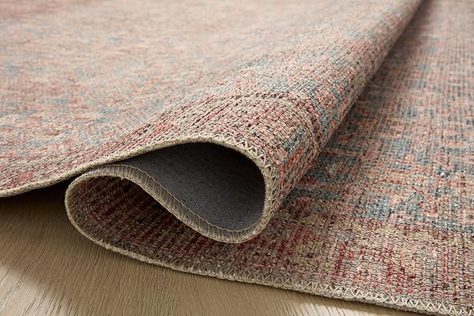 Loloi Angela Rose Aubrey Collection AUB-04 Blue/Terracotta 2'-0" x 5'-0", .19" Pile Height, Accent Rug