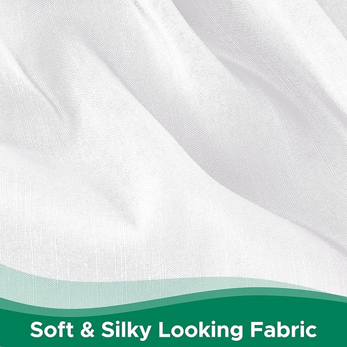 Biscaynebay Wrap Around Bed Skirts for King & Cal King Beds 17" Drop, White Adjustable Elastic Dust Ruffles Easy Fit Wrinkle & Fade Resistant Silky Luxurious Fabric Solid Machine Washable