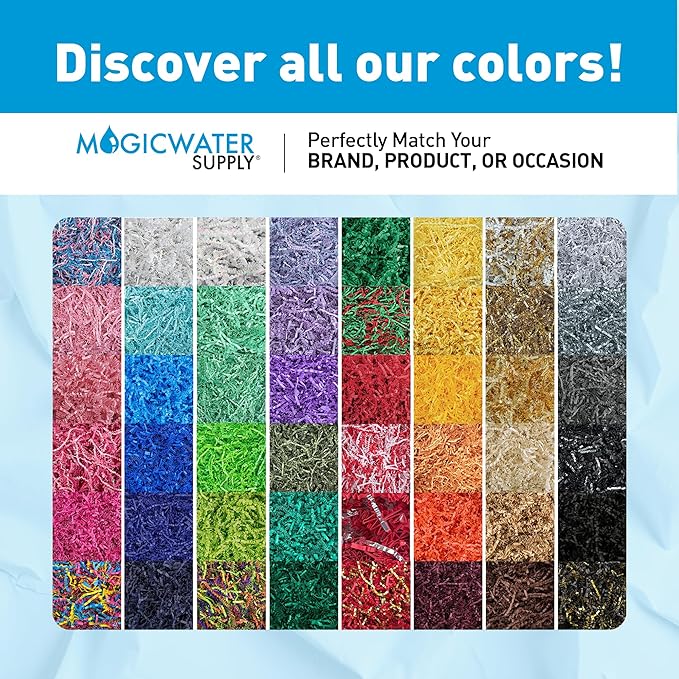 MagicWater Crinkle Cut Paper for Gift Baskets - 2LB - Army Green - Perfect for Shredded Paper Filler, Basket Filler, Gift Boxes, Bridesmaid Gifts, Christmas Stuffers & More – Ideal for All Occasions