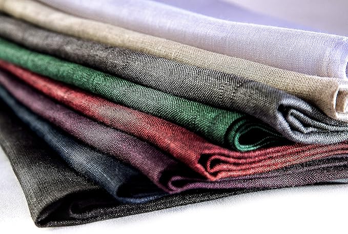 Solino Home Linen Napkins Set of 4 - 100% Pure Linen Red Garnet Dinner Napkins Cloth 20 x 20 Inch for Valentines, Winter - Athena, Handcrafted and Machine Washable