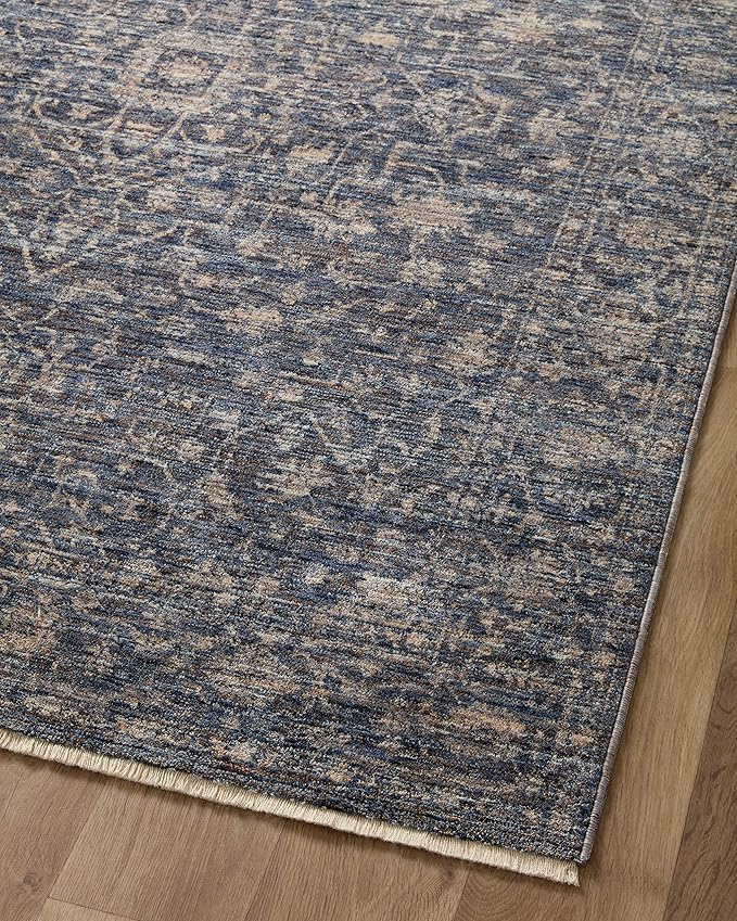 Loloi II Sorrento Collection SOR-01 Midnight/Natural 3'-11" x 3'-11" Round Accent Rug